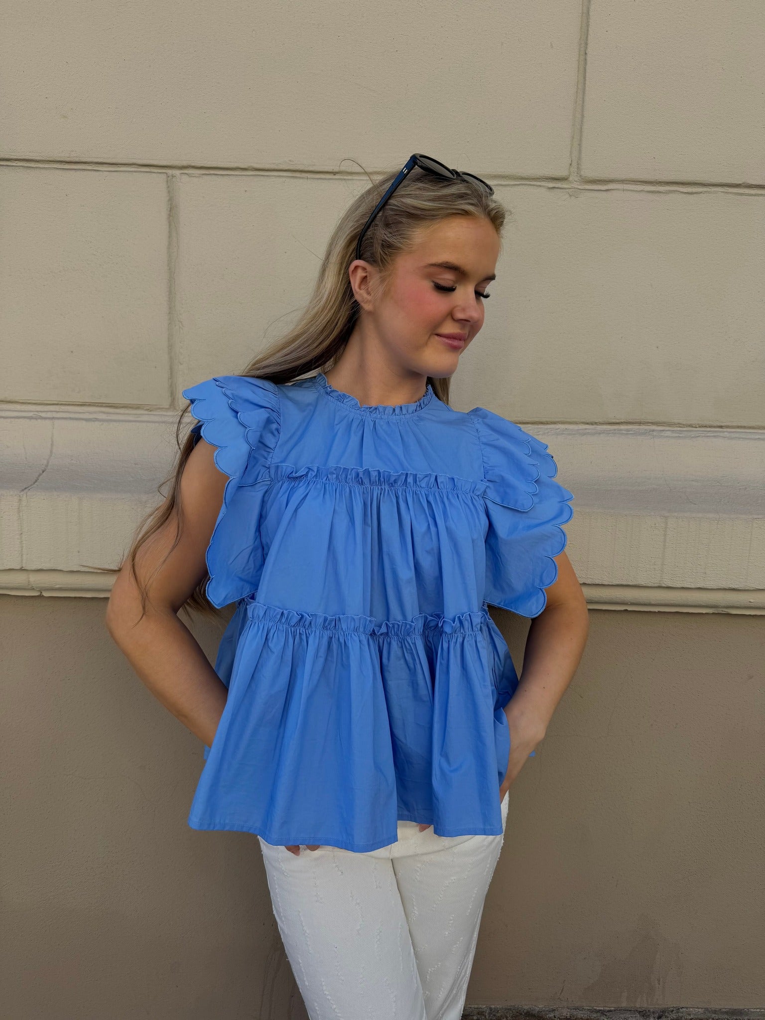 OBJHOPE Top - Cornflower Blue